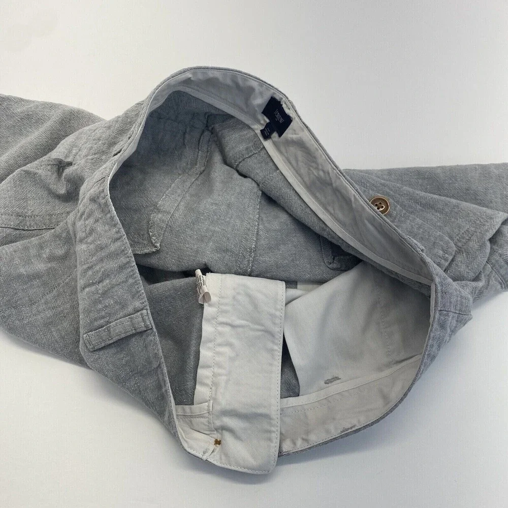 J Crew Shorts Mens Size 33 Chino Flat Front‎ Straight Leg Adult Casual Gray